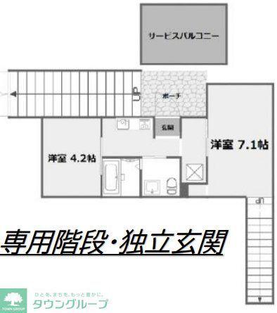 QUI E ORA(2K/1階)の間取り写真