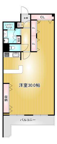 新栄町ハイツ(ワンルーム/11階)の間取り写真