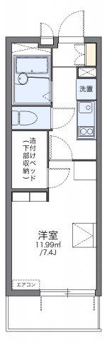 レオパレスサングロアール(1K/3階)の間取り写真