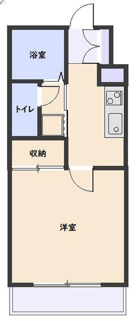 ヴィンダーバール愛(1K/4階)の間取り写真