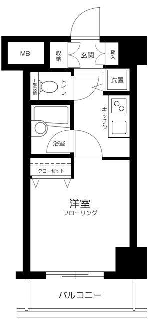 シンシア本郷東大前(1K/3階)の間取り写真