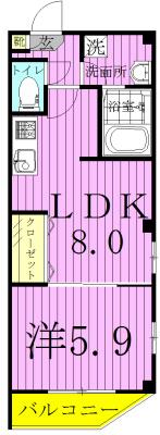 WILLIAMIIウイリアムII(1LDK/4階)の間取り写真