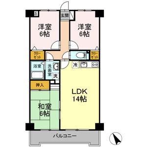 エルセリート・オーテ(3LDK/5階)の間取り写真