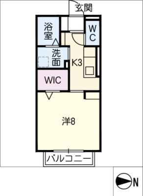 アヴァンス.イノ(1K/1階)の間取り写真