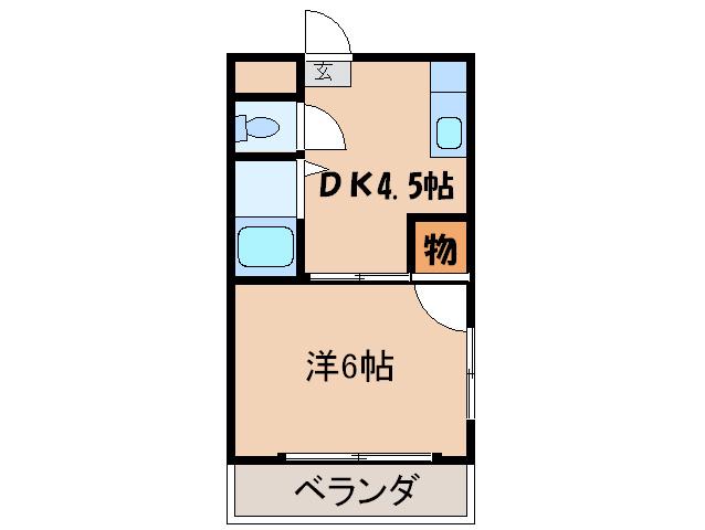 メゾン ピッコロ(1DK/3階)の間取り写真