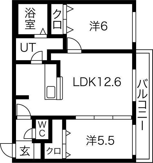 LAYLA(2LDK/3階)の間取り写真