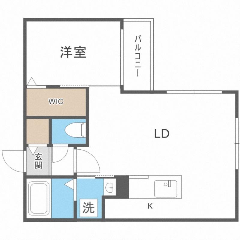 CARRERA行啓通(1LDK/4階)の間取り写真