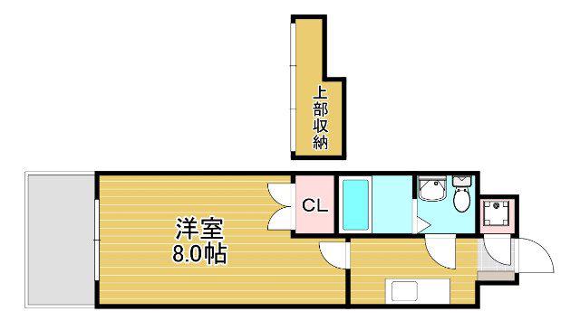 NO.67 BENEFIT 21 博多(1K/6階)の間取り写真