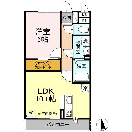 BLESS戸塚弥生台304(1LDK/3階)の間取り写真