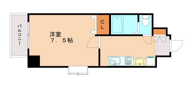 パークビュー王子駅前(ワンルーム/5階)の間取り写真