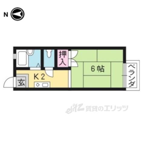 シティハイツ紫野(ワンルーム/1階)の間取り写真