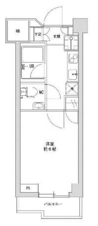 三越ゼームス坂マンション(1K/3階)の間取り写真