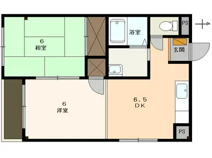 マンションサクセス1(1LDK/4階)の間取り写真