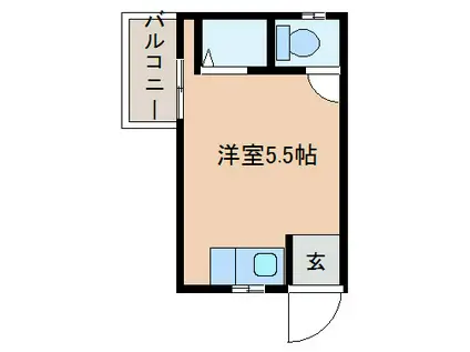 エステート北町(ワンルーム/2階)の間取り写真