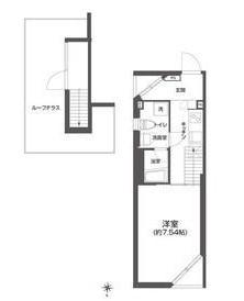 プラティーク白金(ワンルーム/5階)の間取り写真