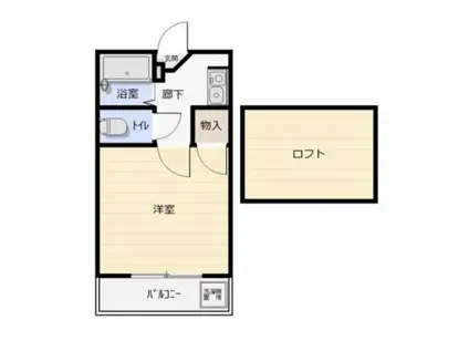 ラポール青江(1K/2階)の間取り写真