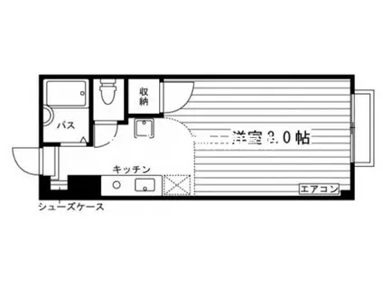 ALLUREIII(1K/1階)の間取り写真