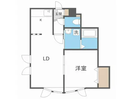 グレースノート35(1LDK/2階)の間取り写真