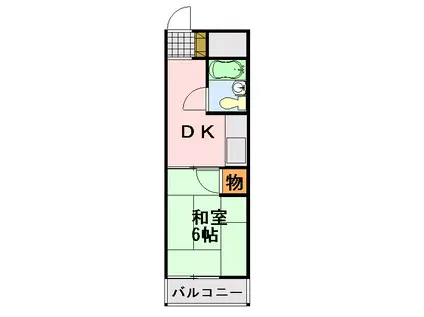 マンション翠嵐(1DK/4階)の間取り写真