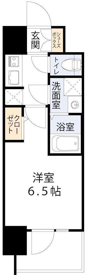 S-RESIDENCE城東SEVER(1K/5階)の間取り写真