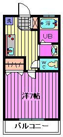 JS上尾(1K/2階)の間取り写真
