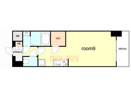 ファーストフィオーレ神戸ピアチェーレ(1K/7階)の間取り写真