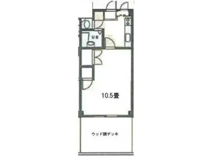 パークサイド南葛西(1K/1階)の間取り写真