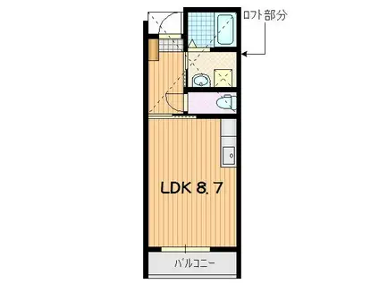 フローエスAUN(ワンルーム/2階)の間取り写真