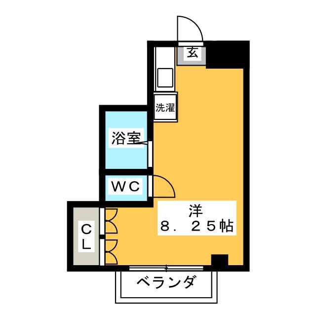 ホームズ大島(ワンルーム/2階)の間取り写真