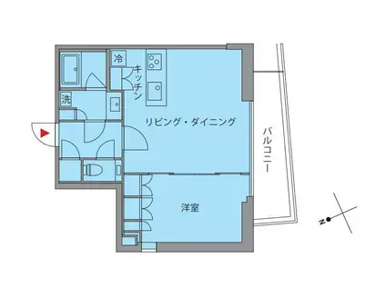 エス・テラス南青山(1LDK/11階)の間取り写真