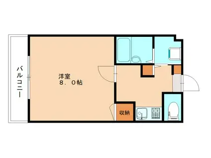 サンピア紅梅(1LDK/2階)の間取り写真