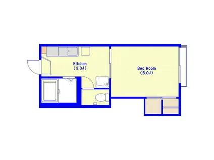 トップヒル富士塚(1K/1階)の間取り写真