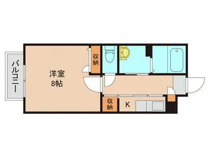 ティアラ・コート(1K/2階)の間取り写真