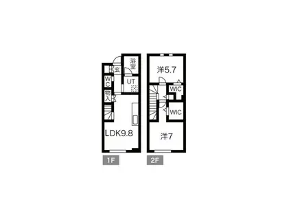 CALORE (2LDK/1階)の間取り写真