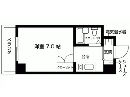 SHAN-GRI-LA DIAMOND BUILDING(1K/4階)の間取り写真