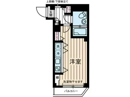 フローレンス立川(ワンルーム/2階)の間取り写真