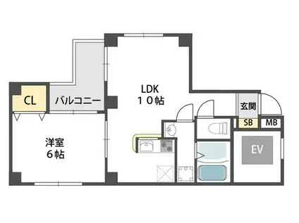 パークT ホームズザビエル(1LDK/9階)の間取り写真