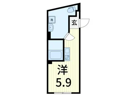 すすむテラス金町(ワンルーム/1階)の間取り写真