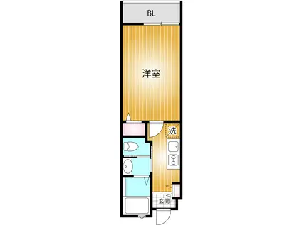 AQUE12(1K/3階)の間取り写真