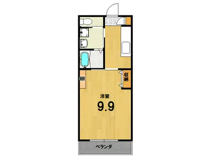 AXIS(1K/2階)の間取り写真