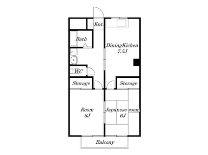 第2サニーハイツ(2DK/3階)の間取り写真