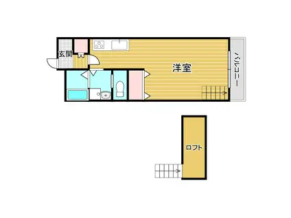 エススタイル白鷺(1K/4階)の間取り写真