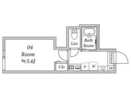 アイコート富士見ヶ丘(1K/1階)の間取り写真
