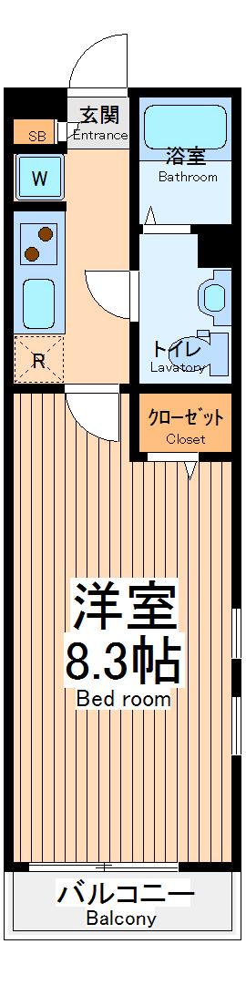リブリ・あすなろ(1K/1階)の間取り写真