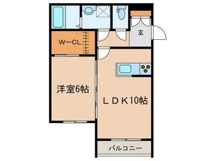T&CO(1LDK/1階)の間取り写真