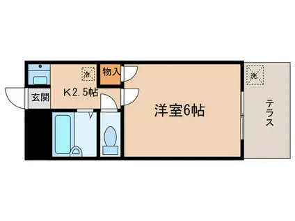 メゾンドウノバ(1K/1階)の間取り写真