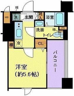ジーベック蒲田ステーションエグゼ(1K/6階)の間取り写真