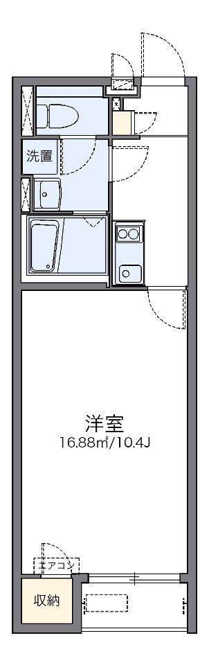 レオネクストグリーチネ(1K/2階)の間取り写真