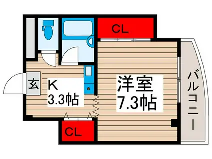 ファイブリーフ(1K/3階)の間取り写真