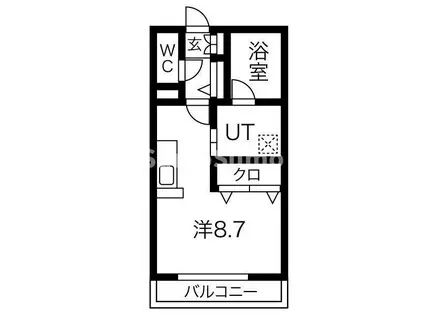 大栄・モンテマーレ北野(ワンルーム/3階)の間取り写真